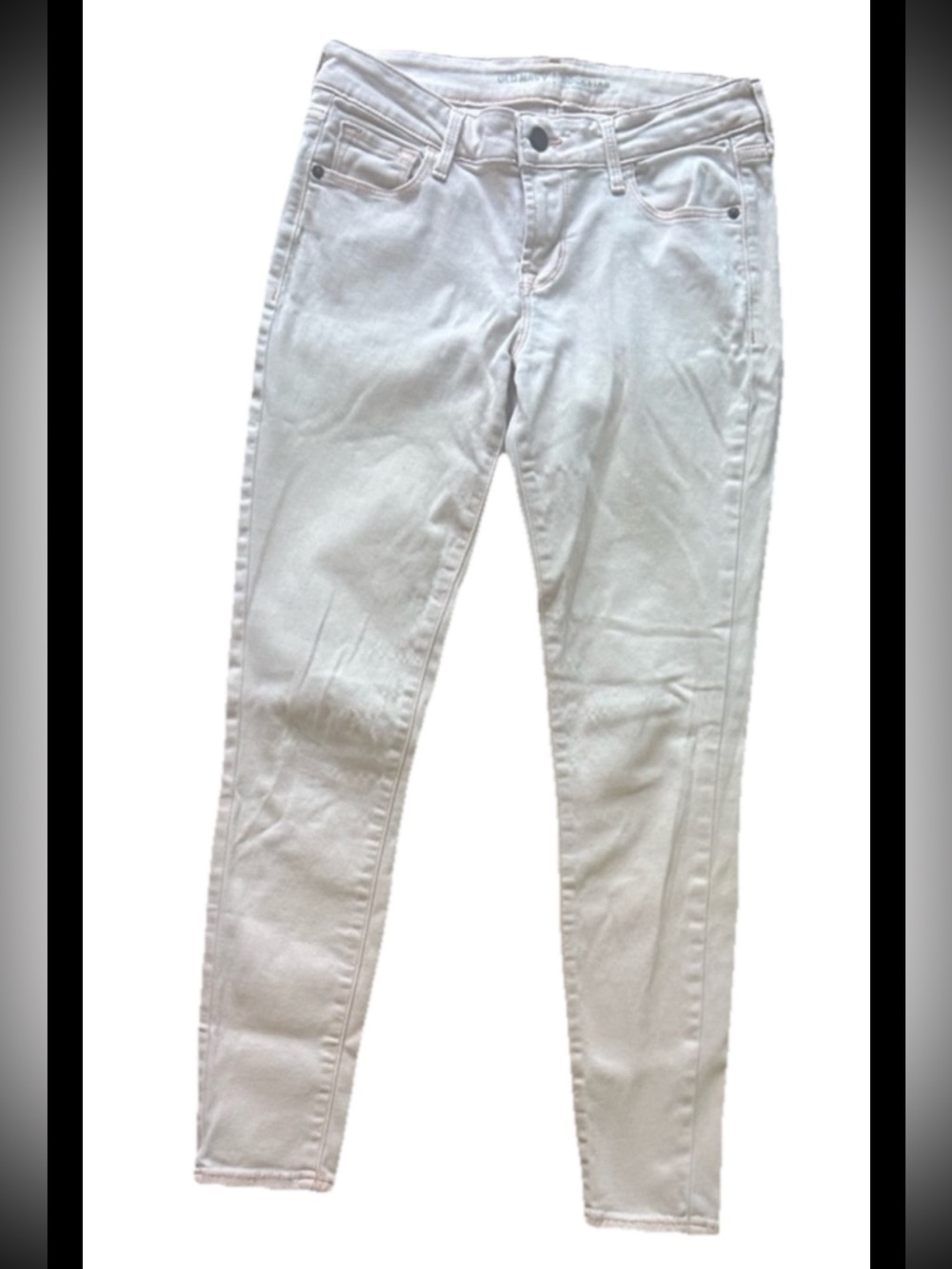 Old Navy Women's Pale Pink Skinny Jeans Stretch Denim 5-Pocket Button Zip Petite